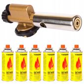 PALNIK GAZOWY ŻELIWNY Z METALU NA KARTUSZE MOSIĄDZ LUTLAMPA +6