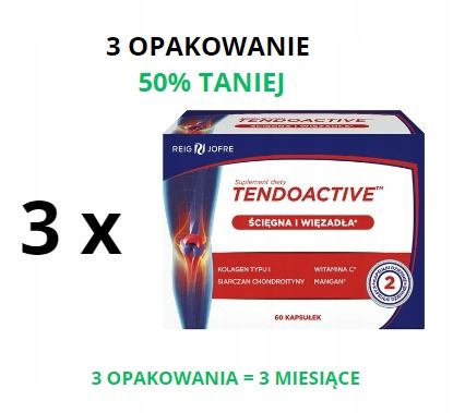 TENDOACTIVE zestaw - 3 opak.x60 kaps, 3 opakowanie 50% taniej na Arena.pl
