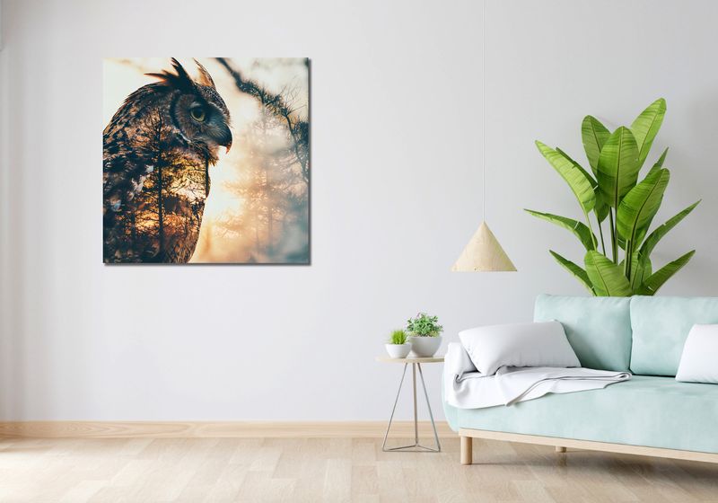 Obraz 90x90cm Sowi Duch zdjęcie 2