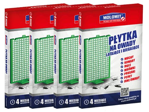 4X MOLOMIT PŁYTKA NA OWADY MAX MRÓWKI KOMARY MUCHY na Arena.pl