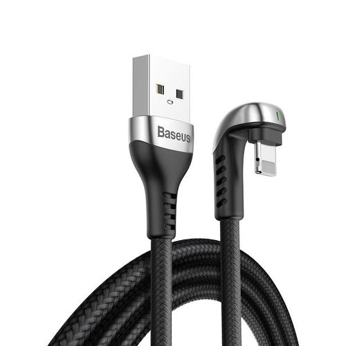 Kabel kątowy Lightning Baseus U-shaped 1m 2.4A (czarny) na Arena.pl