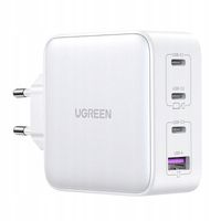 Ładowarka sieciowa UGREEN Nexode 3xUSB-C / USB-A 3.0 PD3.0 QC4.0 100W Biała