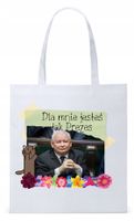 Śmieszny Pis Kaczyński Torba Eco Biała Shopper Z Nadrukiem Ze Zdjęciem