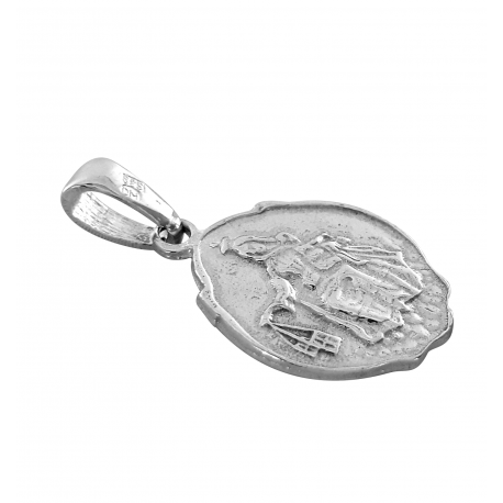 SREBRNY SZKAPLERZ MEDALIK DWUSTRONNY PRÓBA SREBRA 925 zdjęcie 3