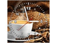 30X30CM ZEGAR FILIŻANKA KAWY OBRAZ DREWNO