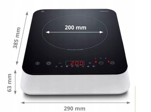 PŁYTA INDUKCYJNA NIEMIECKA KUCHENKA PRZENOŚNA MEDION 2000W TIMER 8 Progr. na Arena.pl