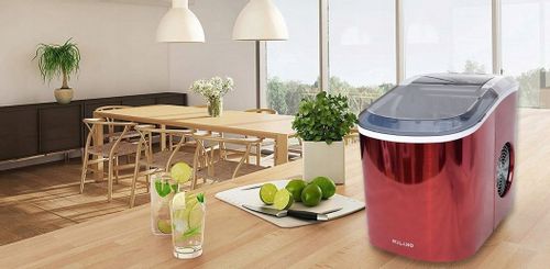 Kostkarka do lodu Stołowa Maszynka Do Lodu Czerwona na Arena.pl