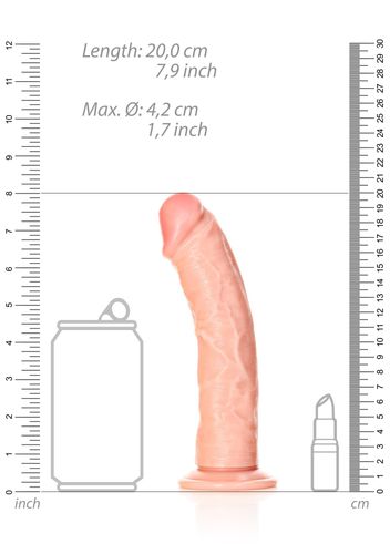 Curved Realistic Dildo With Suction Cup - 7""""/ 18 Cm na Arena.pl