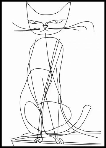 Plakat 64x90cm Kot Linijny na Arena.pl