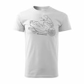 Koszulka ze skuterem na skuter Suzuki Burgman męska biała REGULAR XXL