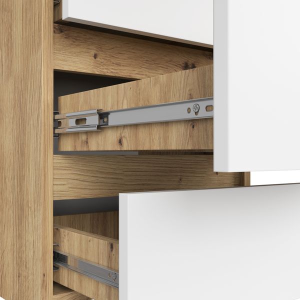 Komoda CL6 40 cm 6 szuflad - dąb artisan-biała zdjęcie 4