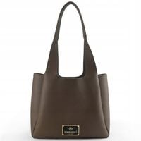 MONNARI Klasyczna Torebka Damska Na Ramię Czekoladowa Duża Shopper Brązowa