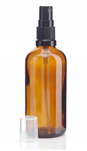 Butelka szklana brązowa 100 ml z atomizerem czarnym spray 10szt na Arena.pl