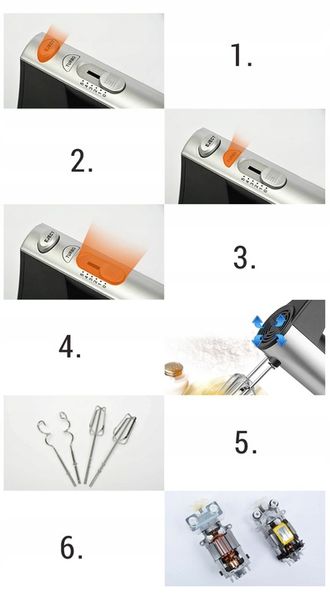 MIKSER ROBOT RĘCZNY KUCHENNY 800W TURBO 5 BIEGÓW zdjęcie 11