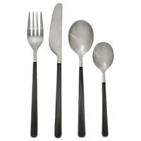 Komplet sztućców nierdzewnych Zestaw dla 6 osób 24 szt LÖFTESRIK czarny
