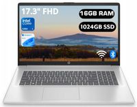 LAPTOP HP 17 INTEL CORE 5 14GEN 10RDZENI x 5GHz 16GB/1TB SSD 17,3" FHD W11