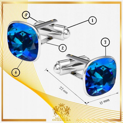 Spinki do Mankietów Koszuli Srebrne Męskie Stal Szlachetna 316L na Prezent na Arena.pl