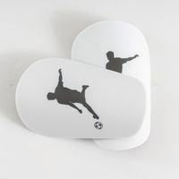 Mini ochraniacze piłkarskie białe S 10x6cm - ultralekkie 21g - z