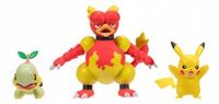 95155 Pokemon Figurki Bitewne Pikachu+Magmar+Turtwing