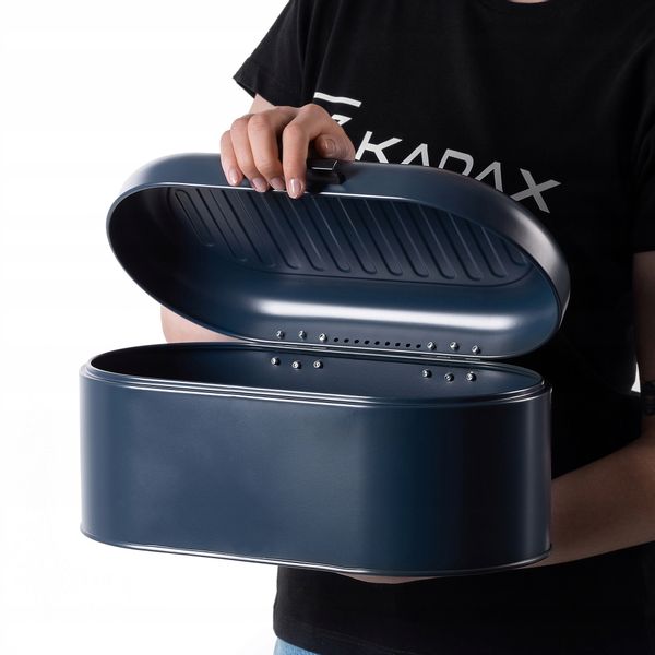 Chlebak Pojemnik Na Pieczywo Chleb Duży Stalowy zdjęcie 2