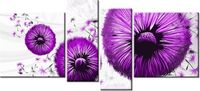 120CM 55 OBRAZ 4 ELEM FIOLETOWE DMUCHAWCE ŚCIENNY