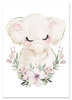 Plakat słoń do pokoju dziecka 70x100 cm