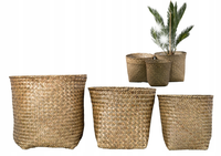 DONICZKA KOSZYK STYL BOHO naturalna donica osłonka na bonsai 3 szt
