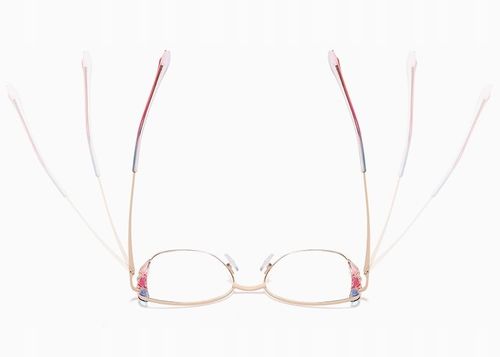 ZŁOTE Damskie Okulary Zerówki do KOMPUTERA Blue Light UV OPRAWKI Flexy OCHR na Arena.pl