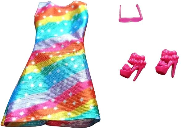 Ubranka dla Lalek SUKIENKA OKULARY BUTY suknia Ciuchy #A1 zdjęcie 2