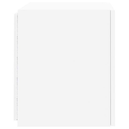 Ścienna szafka TV z LED, biała, 40,5x35x40 cm na Arena.pl