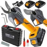 SEKATOR AKUMULATOROWY BEZSZCZOTKOWY ELEKTRYCZNY NOŻYCE DO GAŁĘZI 30MM 2xAKU