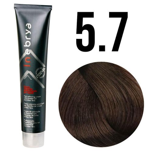 Inebrya farba do włosów, koloryzacja trwała, 100 ml 5/7 jasny brąz brązowy kasztan na Arena.pl
