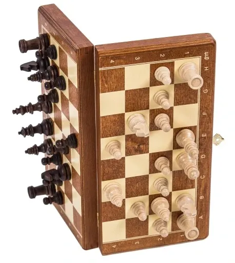 SQUARE Szachy drewniane MAGNETYCZNE Basic - 265 mm zdjęcie 1