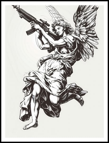 Plakat 75x100cm Anioł Wojny zdjęcie 3