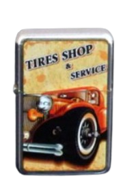 Zapalniczka Benzynowa z Nadrukiem Starego Auta Gentelo zdjęcie 1