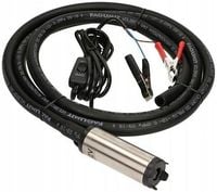 Pompa pompka do paliwa ropy wody 12V 38mm + wąż gumowy