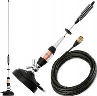 ANTENA CB RADIA SAMOCHODOWA NA MOCNY MAGNES ŁAMANA 80cm 750M 5 dBi 4,5M