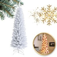 duża choinka sztuczna pcv, jak żywa, gęsta sosna biała 150 cm cho10