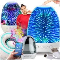Lampka nocna z głośnikiem bluetooth radio moc kolorów bezprzewodowa usb