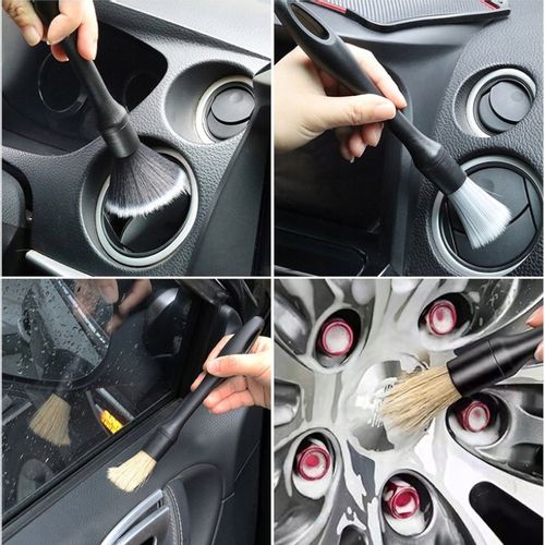 PĘDZLE PĘDZELKI DETAILINGOWE DO KOKPITU WNĘTRZA AUTA ZESTAW TRZY RODZAJE na Arena.pl