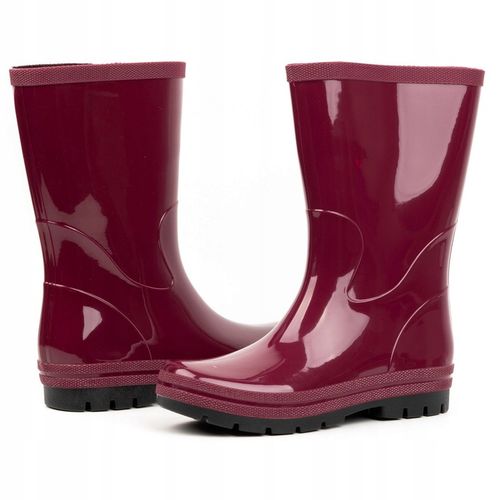 Kalosze damskie bordowe na działkę do ogrodu LEKKIE POLSKIE GUMOWCE na Arena.pl