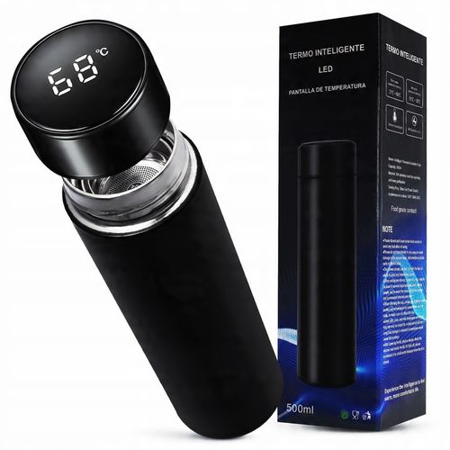 Kubek Termiczny Termos LED 500ml Duży | Butelka Na Kawę Herbatę Wyświetlacz na Arena.pl