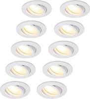 Reflektory wpuszczane LED HCFEI 5W ciepłe 3000K 68 mm 10 sztuk POWYSTAWOWE