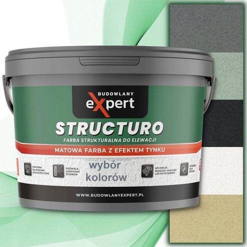 FARBA STRUKTURALNA ELEWACYJNA FASADOWA ZEWNĘTRZNA do malowania DO ZEWNĄTRZ na Arena.pl