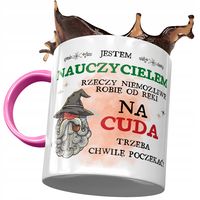 Kubek Różowy Dla Nauczyciela Rzeczy Niemożliwe Z Nadrukiem Ze Zdjęciem