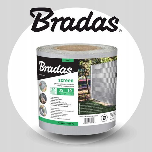 Taśma ogrodzeniowa SZARA 19 cm x 35 m OSŁONA NA OGRODZENIE PANELOWE PŁOT na Arena.pl