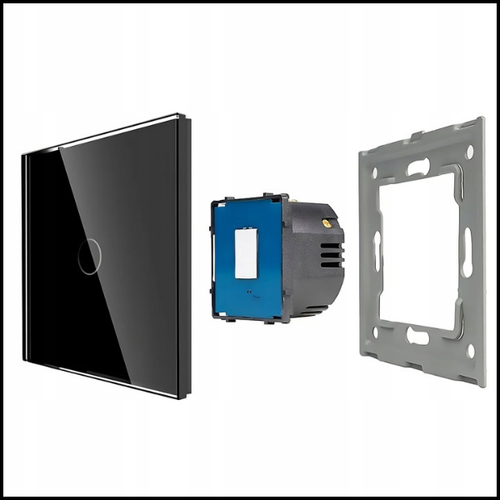 POJEDYNCZY BIAŁY DOTYKOWY WŁĄCZNIK WYŁĄCZNIK ŚWIATŁA SZKLANY SZKŁO Ø60MM na Arena.pl