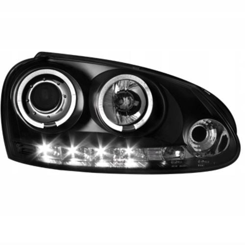 LAMPY REFLEKTORY VW GOLF V 5 OD 2003 DO 2009 Roku RINGI LED Soczewki NOWE zdjęcie 3