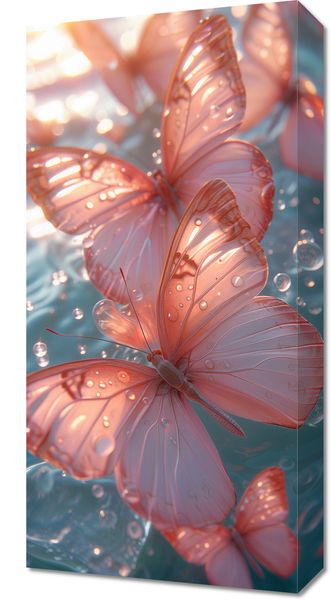 Obraz 30x60cm Świetliste Motyle zdjęcie 1