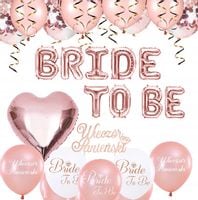 Balony BRIDE TO BE na wieczór PANIEŃSKI GOLD ROSE